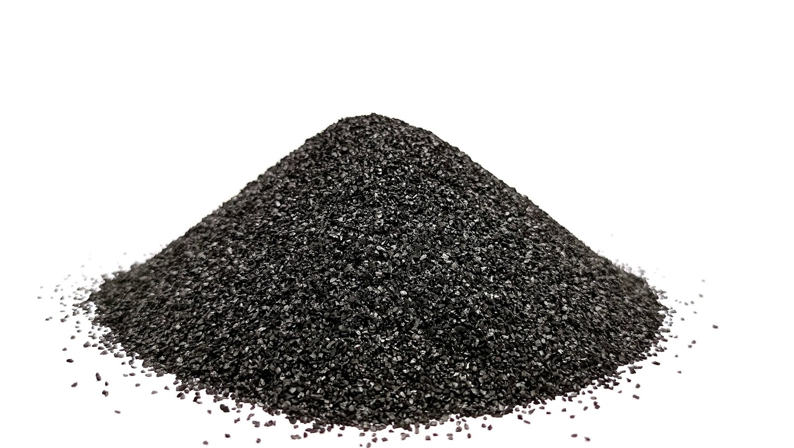A pile of fine black carbon powder